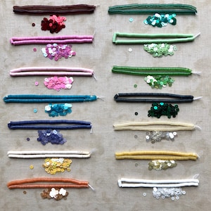 Vintage Sequins, 4mm & 6mm, Flat Style, Sold by the Strand, 1000 piece, Hand Stitching Supply, Embroidery Supply, Jewelry Making Supply