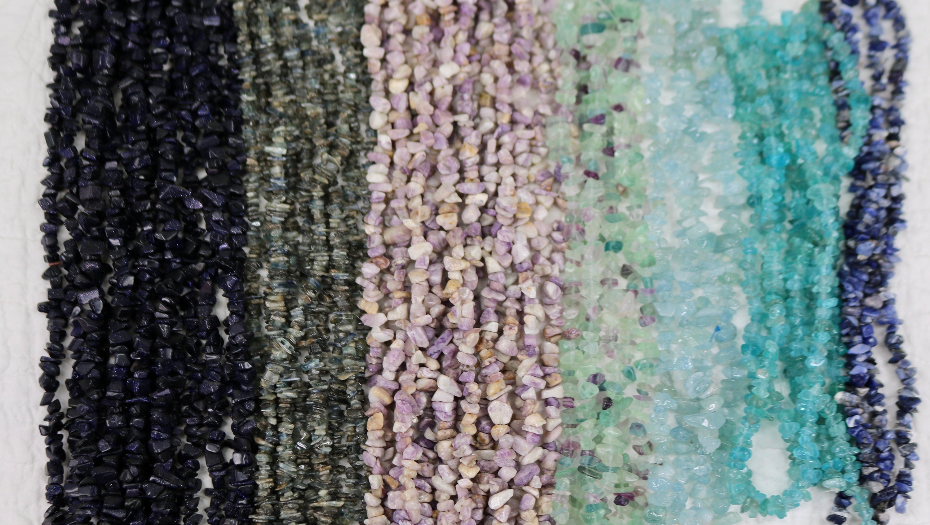 15-Strand Assorted Faceted Gemstone Loose Beads 9x11mm - For Jewelry Making (Cuboid Shape)