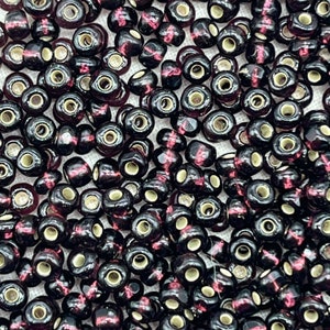 Vintage Size 8/0 Czech Charlotte Glass Seed Beads, 12 grams, One Cut Seed Bead, True Cuts, Jewelry Making Supply, Beading CH8-813