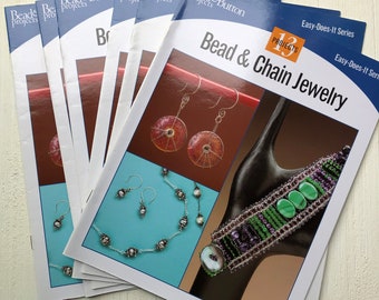 Bead and Chain Jewelry Book, Bead & Button Projects, Paperback, Earrings, Bracelets, Out of Print Books, Beadmaking, Jewelry Making Supply