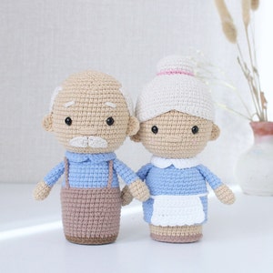 Crochet pattern grandma, grandpa, amigurumi doll, Mothers day gift, Fathers Day, PDF English pattern