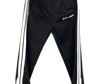 Schwarze Polyester-Jogginghose von Palm Angels, Größe XL, hergestellt in Italien