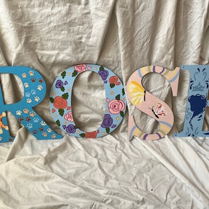 Custom Painted Letters, Hand Painted Letters, Gift for Kids, Kid Room Decor, Party Decor, Custom Gift, Nursery Decor, Custom Letters