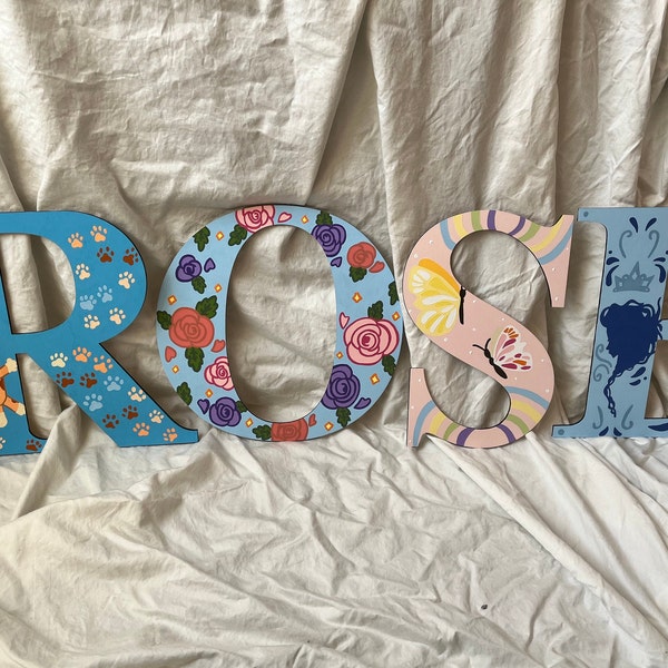 Custom Painted Letters, Hand Painted Letters, Gift for Kids, Kid Room Decor, Party Decor, Custom Gift, Nursery Decor, Custom Letters