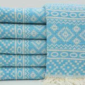 Turkish Towel,Sunbathing Towel,Peshtemal Towel,Handmade Towel,Cotton Towel,40&quot;x70&quot;,Turkish Peshtemal,Pattern Towel,Turquoise Towel,BD004D