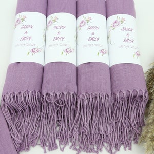 Wholesale Scarfs,Personalized Scarf As A Favor,Bridal Party Shawl,Scarfs 26"x67",Pashminas,Heather Purple Pashmina,Quality Pashmina