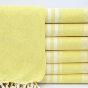 Turkish Peshtemal,Turkish Towel,Yellow Towel,Gift Towel,40&quot;x70&quot;,Bath Towel,Beach Towel,Cotton Towel,Throw Towel,Striped Towel,MO016D
