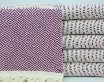 Violette Decke,Handgewebter Balnket,Türkische Decke 200x220 cm,Türkische Tagesdecke,Türkisches Handtuch,Picknickwurf,Biodecke,IM003E