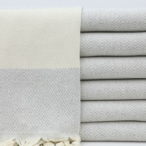 Wholesale Towel,Turkish Towel,Bath Towel,Beach Towel,Personalized Towel,Anatolian Towel,40&quot;x70&quot;,Light Gray Towel,Turkish Peshtemal,HY005D