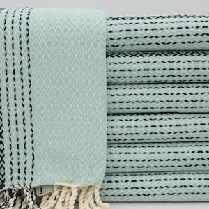 Turkish Towel,Turkish Throw Towel,Wholesale Towel,Wedding Gift Towel,Bathroom Towel,40&quot;x70&quot;,Turkish Peshtemal,Mint Green Towel,UA003D