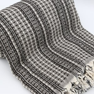 Turkish Blanket,Dark Green Blanket,Turkish Bedspread,Cozy Blanket,79&#39;&#39;x93&#39;&#39;,Bulk Bedspread,Waffle Blanket,Gift Blankets,Throw Blanket,MA001E