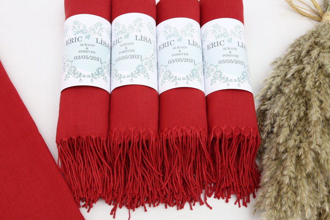 Personalized Gift in Bulk,turkish Pashmina,26x67,pashminas,apple Red