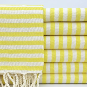 Striped Bath Towel,Turkish Towel,Wholesale Towel,Decorative Towels,Home Decor,36&quot;x70&quot;,Peshtemal Towel,Turkish Peshtemal,Yellow Towel,BD035D