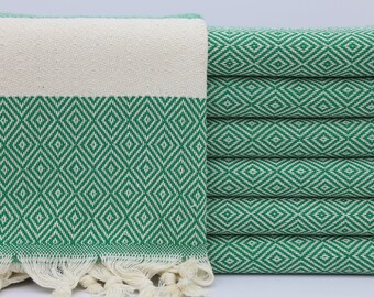 Wholesale Hand Towel,Turkish Hand Towel,Tea Towel,Head Towel,Service Towel,20"x36",Face Towel,Turkish Peshkir,Green Hand Towel,AY001F