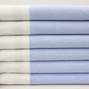 Baby Blue Towel With Silvery Stripe,Turkish Towel,Wedding Gift,40&quot;x70&quot;,Baby Shower Gift Throw,Towel Throw,Wholesale Towel Throw, BD049D