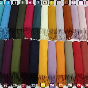 Scarfs With Personalized Band,Bulk Shawl For Wedding,Bride Gift Shawls,Turkish Pashmina,26&quot;x67&quot;,Pashminas,Vibrant Colored Shawls,Scarf,Shawl