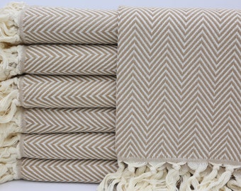 Decorative Towel,Turkish Towel,Handmade Towel,Wholesale Towel,40"x70",Turkish Peshtemal,Light Brown Towel,Throw Towel,Bath Towel,HY004D