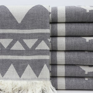 Anatolian Towel,Turkish Towel,Wholesale Towel,Hammam Towel,Picnic Towel,38&quot;x70&quot;,Bath Towel,Turkish Peshtemal,Dark Gray Towel,HY007D
