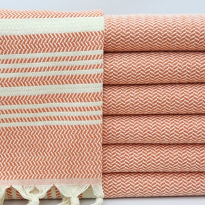 Turkish Small Towel,Turkish Hand Towel,Wedding Gift,Wholesale Hand Towels,18&quot;x38&quot;,Bathroom Decor,Orange Hand Towel,Small Towel,OY001F