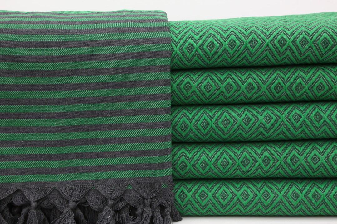 Turkish Blanket,wedding Gift Blanket,79x103,turkish Bedspread,green