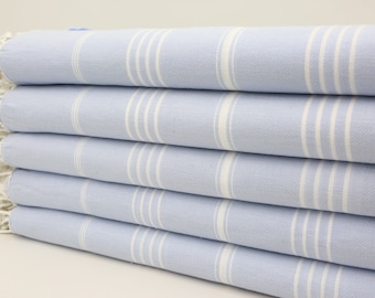 Baby Blue Turkish Towel,Wedding Gift,40&quot;x70&quot;,Bulk Beach Towels,Personalized Gift,Bachelorette Party Favor,Turkish Beach Towel Bulk,BD080D