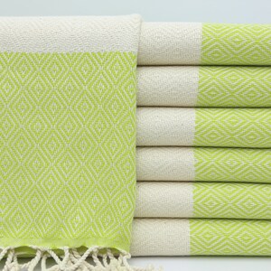 Turkish Towel,Green Turkish Towel,Beach Towel,40&quot;x70&quot;,Bath Towel,Wedding Towel,Bulk Towel,Turkish Peshtemal,Diamond Design Towel,MT007D