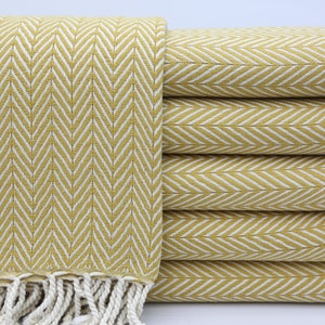 Bath Towel,Turkish Towel,Peshtemal Towel,40&quot;x70&quot;,Mustard Towel,Patterned Towel,Cotton Towel,Decorative Towel,Spa Towel,Pool Towel,IM001D