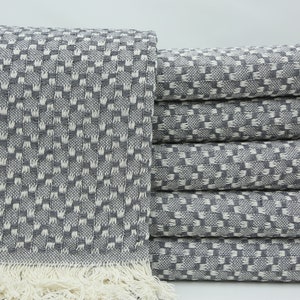 Turkish Blanket,Gray Blanket,Handmade Sofa Cover,Anatolian Blanket,Organic Blanket,Turkish Bed Cover,51&quot;x67&quot;,Turkish Bedspread,BC018E