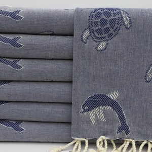 Navy Blue Towel,Housewarming Gift,Turkish Towel,Beach Towel,38&quot; x 69&quot;,Bulk Towel,Shower Towel,Pool Towel,Cotton Towel,Anatolian Towel,AY005D