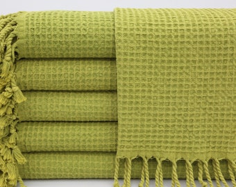 Pistachio Hand Towel,Tea Towel,Stonewashed Hand Towel,18''x42'',Service Towel,Napkin Towel,Peshkir,Small Towel,Waffle Hand Towel,UA006F