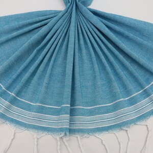 Turkish Blanket,Personalized Gift Throw,Thin Throw,55x91,Embroidered Sofa Decor,Dark Turquoise Bedspread,Housewarming Gift,BD054E image 8