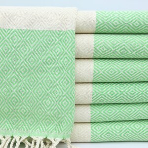 Turkish Towel,Green Towel,Wedding Gift Towel,Wholesale Towels,Decorative Bath Towel,40&quot;x70&quot;,Turkish Peshtemal,Diamond Design Towel,MT007D
