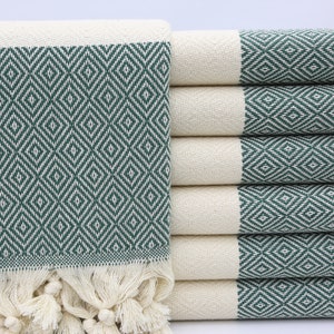 Turkish Towel,Beach Towel,Cotton Towel,Turkish Peshtemal,Teal Green Towel,40&quot;x70&quot;,Bridesmaid Towel,Housewarming Gift,Handmade Towel,AY004D
