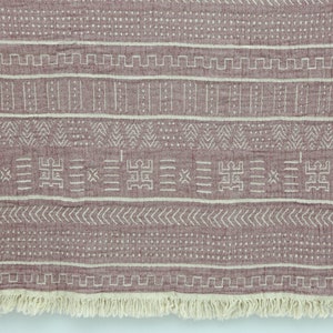 Turkish Blanket,Burgundy Blanket,Decorative Bed Cover,Blankets And Throws,87&quot;x95&quot;,Turkish Bed Cover,Turkish Bedspread,Aztec Blanket,OS002E