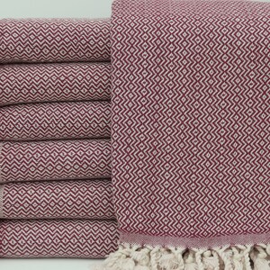 Toalha de banho, toalha de atacado, toalha turca, toalha peshtemal, toalha de banho turco, toalha de sauna turca, 101 cm x 182 cm, peshtemal turco, toalha bordô, IM008D