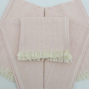 Powder Pink Napkin Towel,Turkish Napkin Towel,Tea Towel,12''x22'',Bulk Napkin Towel,Small Napkin Towel,Service Napkin Towel,Napkins,OS001F