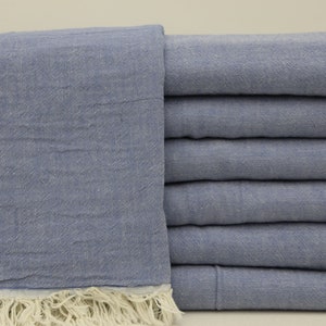Turkish Hand Towel,Dual Sided Hand Towel,Bulk Hand Towel,Tea Towel,Napkin Towel,24&quot;x40&quot;,Face Towel,Turkish Peshkir,Blue Hand Towel,BD008F