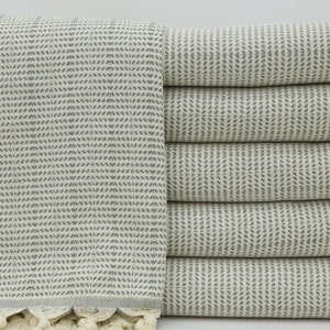 Bulk Blankets,Turkish Blanket,Gift Blankets,Decor Blankets,Home Decor,79&quot;x91&quot;,Turkish Bedspread,Light Gray Blanket,Handwoven Blanket,BC022E