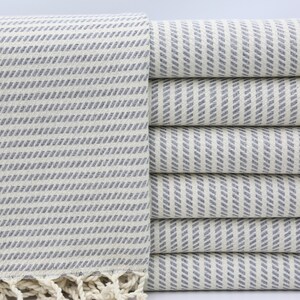 Turkish Peshtemal,Turkish Towel,Beach Towel,Bath Towel,38&quot;x69&quot;,Bulk Towel,Light Gray Towel,Cotton Towel,Organic Towel,Wedding Gift,MT028D