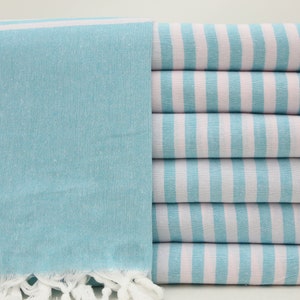 Wholesale Towel,Turkish Towel,Turkish Bath Towel,Beach Towel,Handmade Towel,32&quot;x70&quot;,Turkish Peshtemal,Striped Towel,Turquoise Towel,BD030D