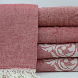 Turkish Blanket,Bulk Blankets,Baroque Design Blankets,Sofa Cover,Bed Decor,79&quot;x95,Turkish Bedspread,Red Blanket,Turkish Throws,BD023E