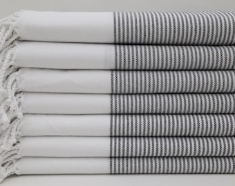 Turkish Hand Towel,Kitchen Towel,Soft Hand Towel,Tea Towels,Head Towel,18"x40",Face Towel,Turkey Hand Towel,Black Striped Hand Towel,GL001F
