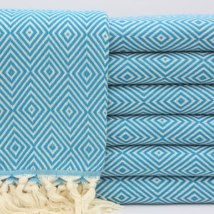 Bath Decor Towel,Turkish Towel,Beach Towel,Hammam Towel,Cotton Towel,Gift Towel,40&quot;x70&quot;,Turkish Peshtemal,Dark Turquoise Towel,HY010D