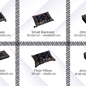 Navy Colored U FULL SET Arabic Sofa Seating, Oriental Stylish Living Room Furniture, Traditional Majlis Sofa SET, Ottoman Sofa, Kilim Sofa image 7