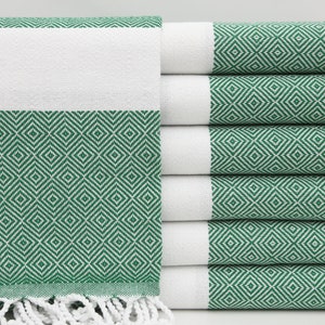 Turkish Towel,Handmade Towel,Bath Towel,Beach Towel,Throw Towel,Home Decor,40&quot;x70&quot;,Turkish Peshtemal,Green Towel,Wedding Gift Towel,BC027D