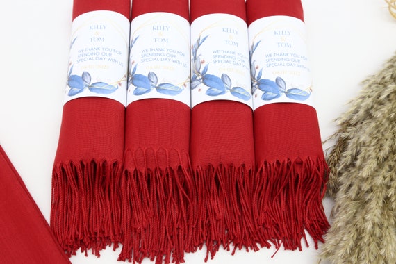 Chal Pashmina Rojo Vintage Para Mujer, Bufanda Larga Grande Y Suave Con Flecos, Para Ocasiones Formales, Para Uso Diario, Ropa Informal, Accesorio De Viaje - España