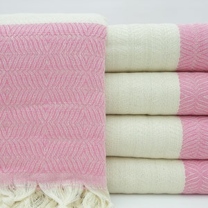 Turkish Blanket,Bachelorette Gift Blanket,Home Decor,79&quot;x95&quot;,Pink Blankets,Handmade Blankets,Aztec Bedspread,Turkish Bedspread,IM004E