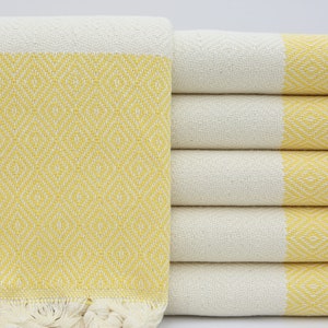 Throw TowelTurkish Towel,Handmade Towel,Bathroom Towel,40&quot;x70&quot;,Shower Towel,Turkish Peshtemal,Yellow Towel,Wedding Gift Towel,AY004D