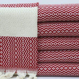 Turkish Hand Towel,Red Hand Towel,Wholesale Hand Towel,Gift Hand Towel,16&quot;x38&quot;,Head Towel,Face Towel,Small Towels,Turkish Peshkir,MT001F