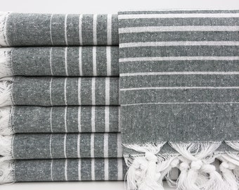 Bulk Towel,Turkish Towel,Beach Towel,Bath Towel,32"x70",Dark Green Towel,Turkish Peshtemal,Gift Towel,Cotton Towel,Pool Towel,AY007D